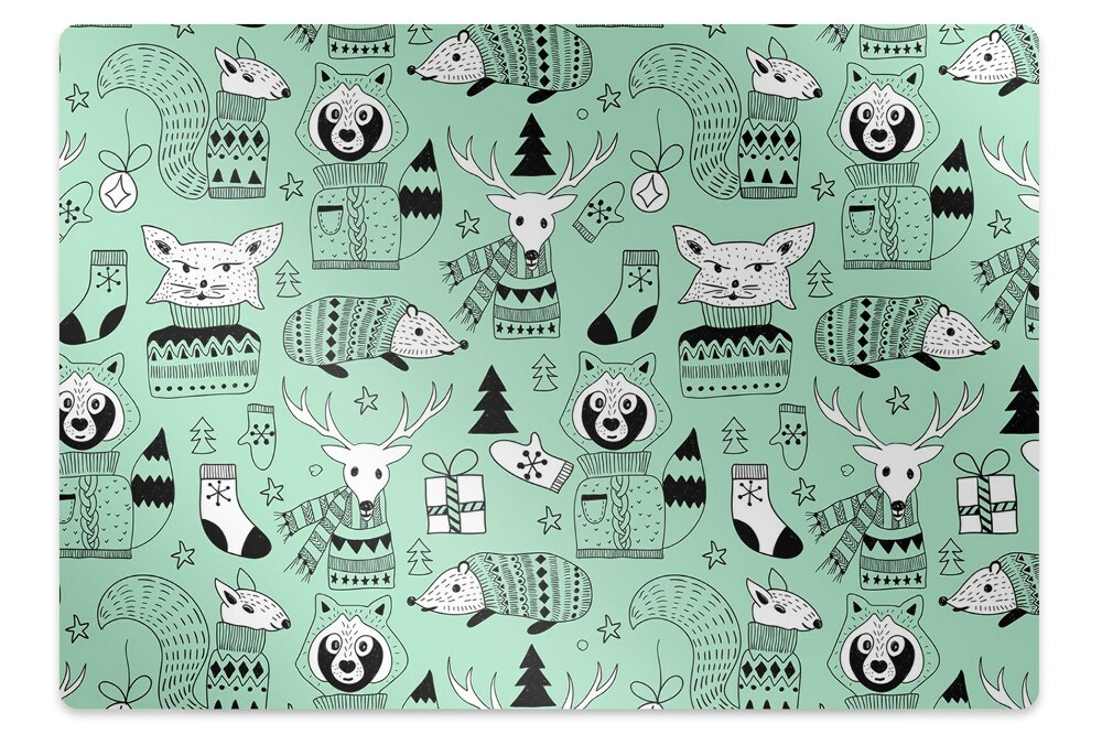 Tapis de chaise de bureau Animaux dans le style scandinave