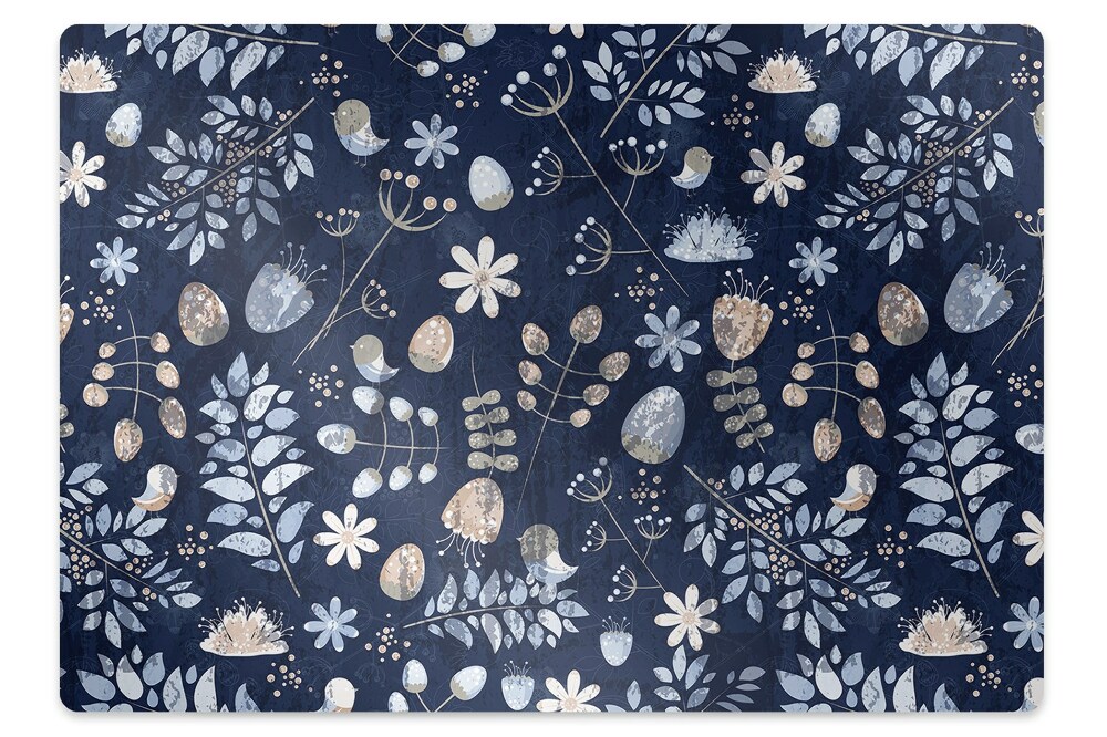 Tapis fauteuil bureau Feuilles en style scandinave