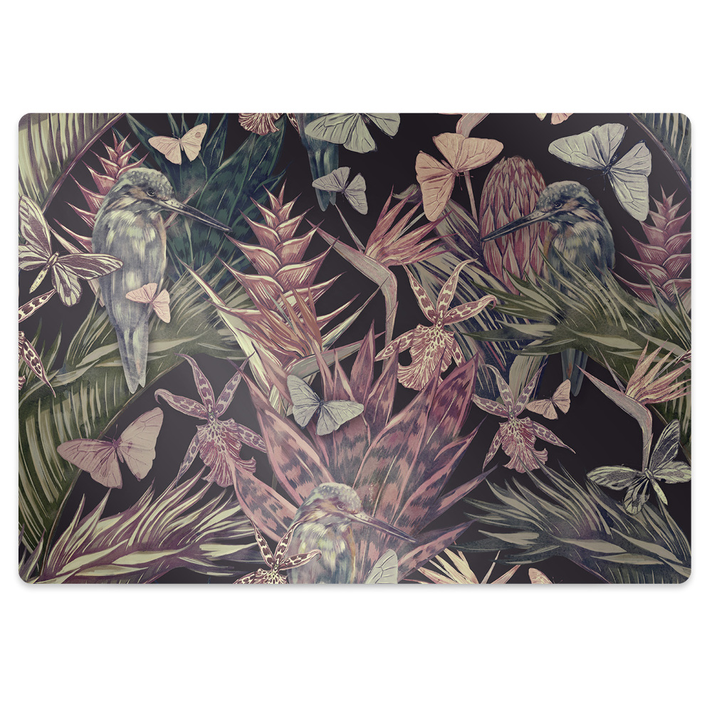 Tapis bureau Végétation sur fond noir