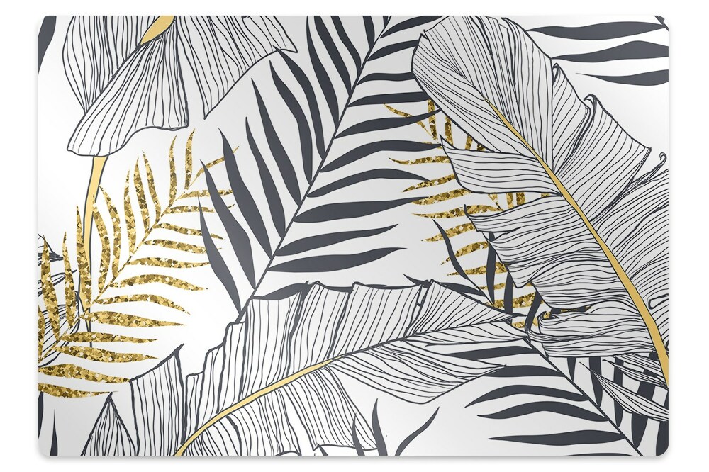 Tapis de chaise de bureau Feuilles d'or