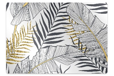 Tapis de chaise de bureau Feuilles d'or