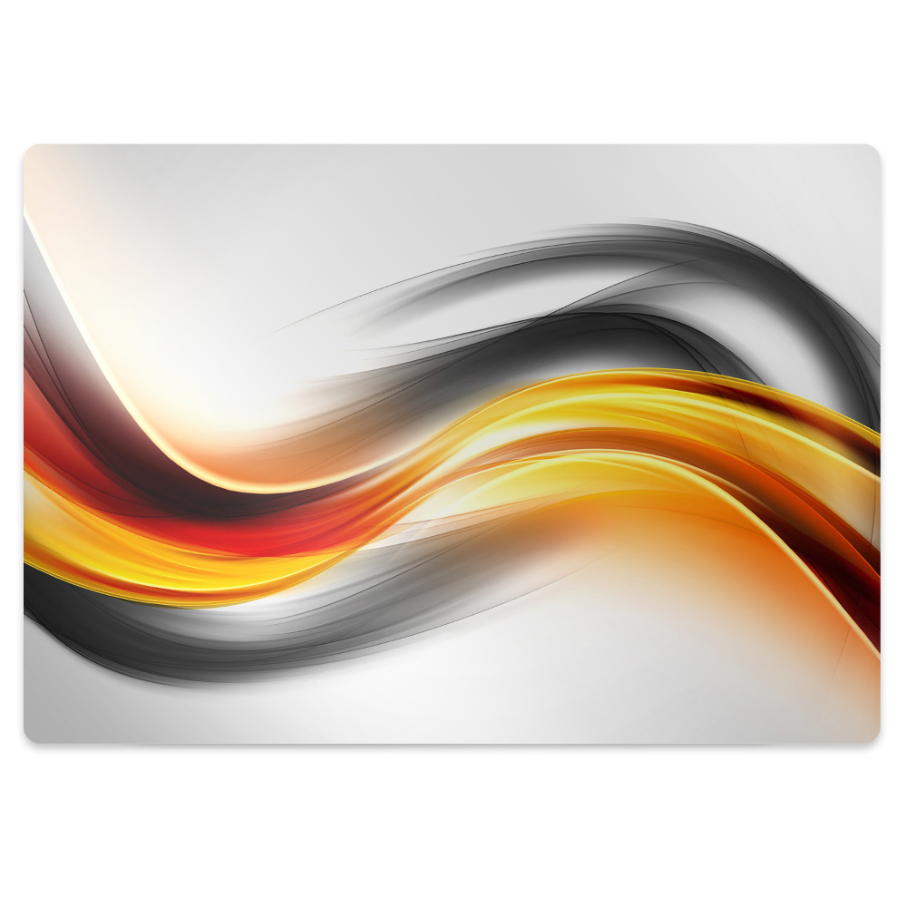 Tapis de chaise de bureau Fantaisie orange