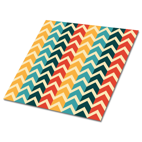 Carreaux de vinyle Motif vintage coloré