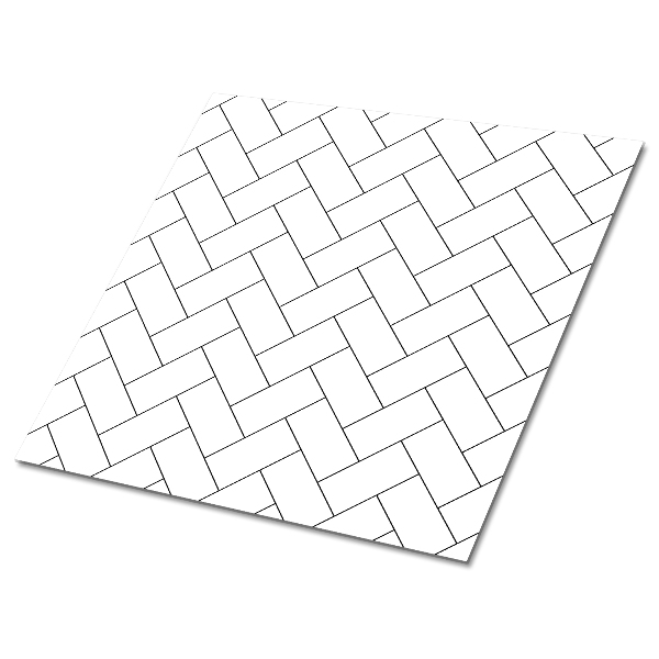 Carreaux pvc Chevrons blancs