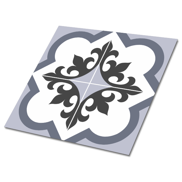 Carreaux pvc Lys sur carrelage