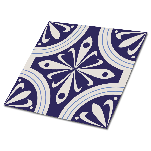 Carreau vinyl adhésif Motifs en plumes de paon