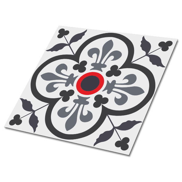 Carreaux de vinyle auto-adhésifs Motif artistique coloré