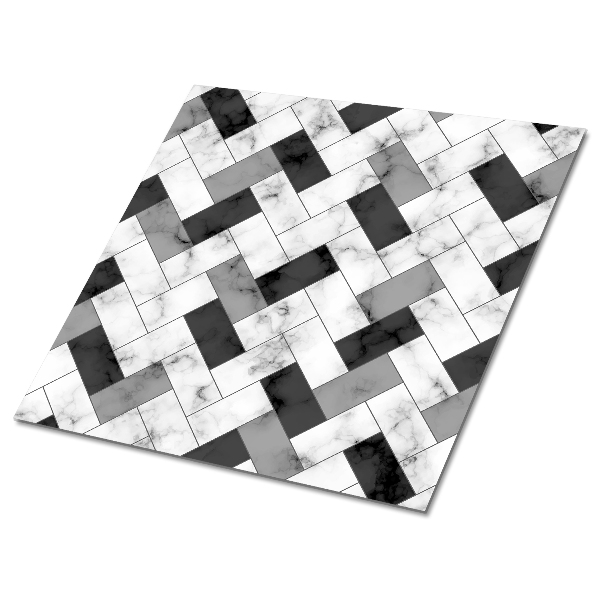 Carreau vinyl adhésif Marbre à chevrons