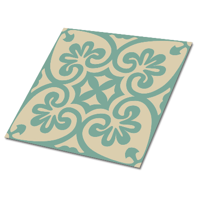Carreaux de vinyle auto-adhésifs Motif vert arabe