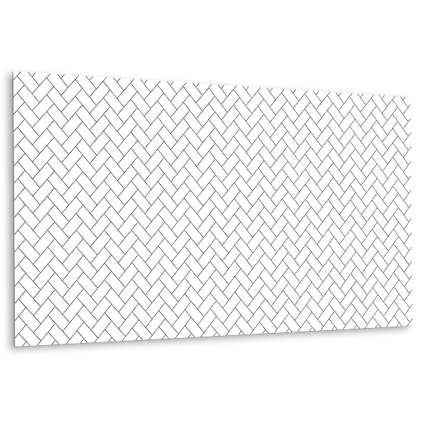 Revêtement mural avec motif à chevrons blancs