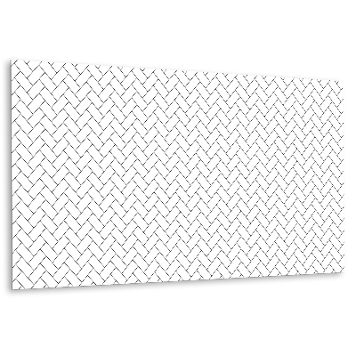 Revêtement mural avec motif à chevrons blancs