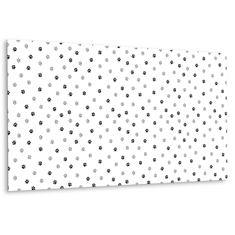 Revêtement mural pvc dans un motif représentant des pattes de chien