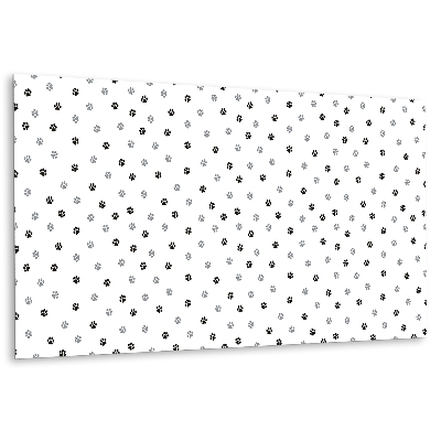 Revêtement mural pvc dans un motif représentant des pattes de chien