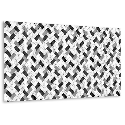 Panneau mural salle de bain Motif à chevrons en marbre