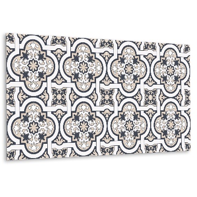 Panneau mural salle de bain avec ornementation de feuilles