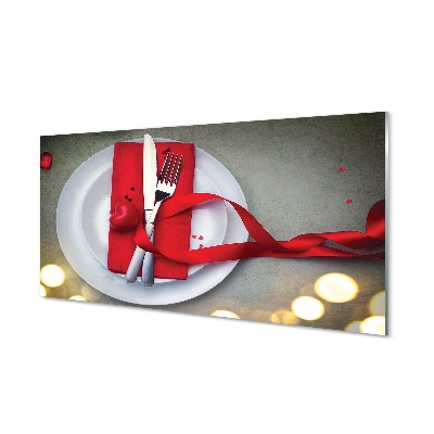 Tableau verre imprimé Dîner léger coeur