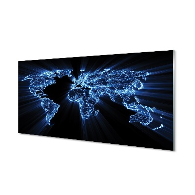 Tableau en verre Carte bleue