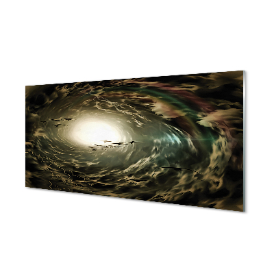 Tableau verre imprimé Nuages ​​d'oiseaux