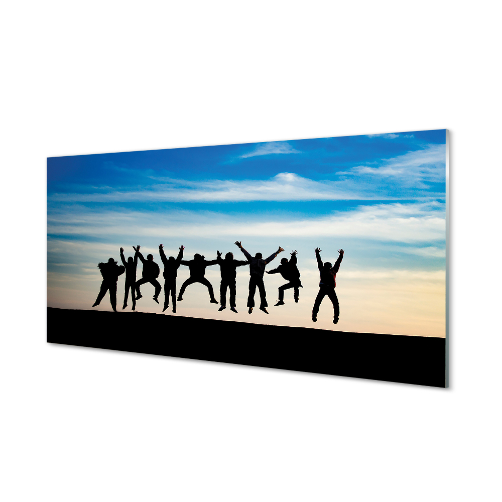 Tableau en verre Nuages ​​sky personnes