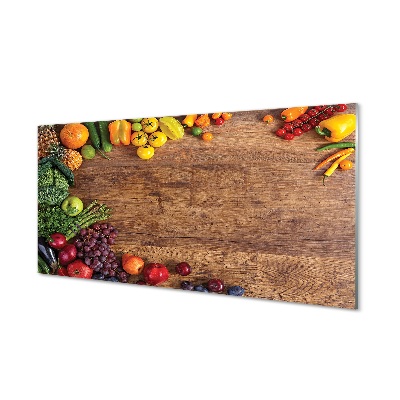 Tableau imprimé sur verre Conseil pomme d'ananas d'asperges