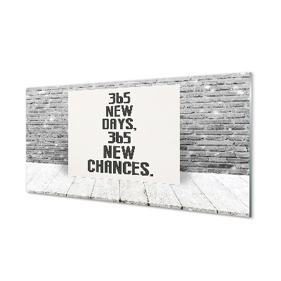 Tableau en verre Inscription brique