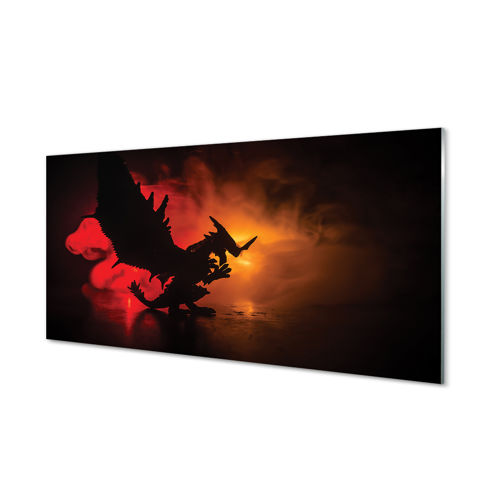 Tableau imprimé sur verre Nuages dragon noir