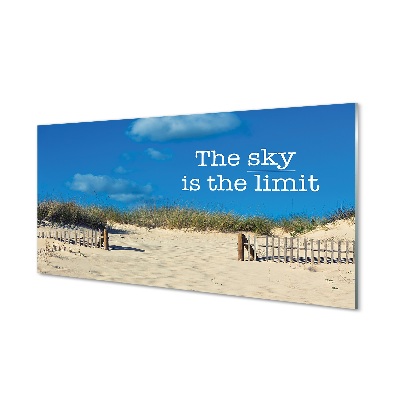 Tableau imprimé sur verre Plage chaîne de ciel