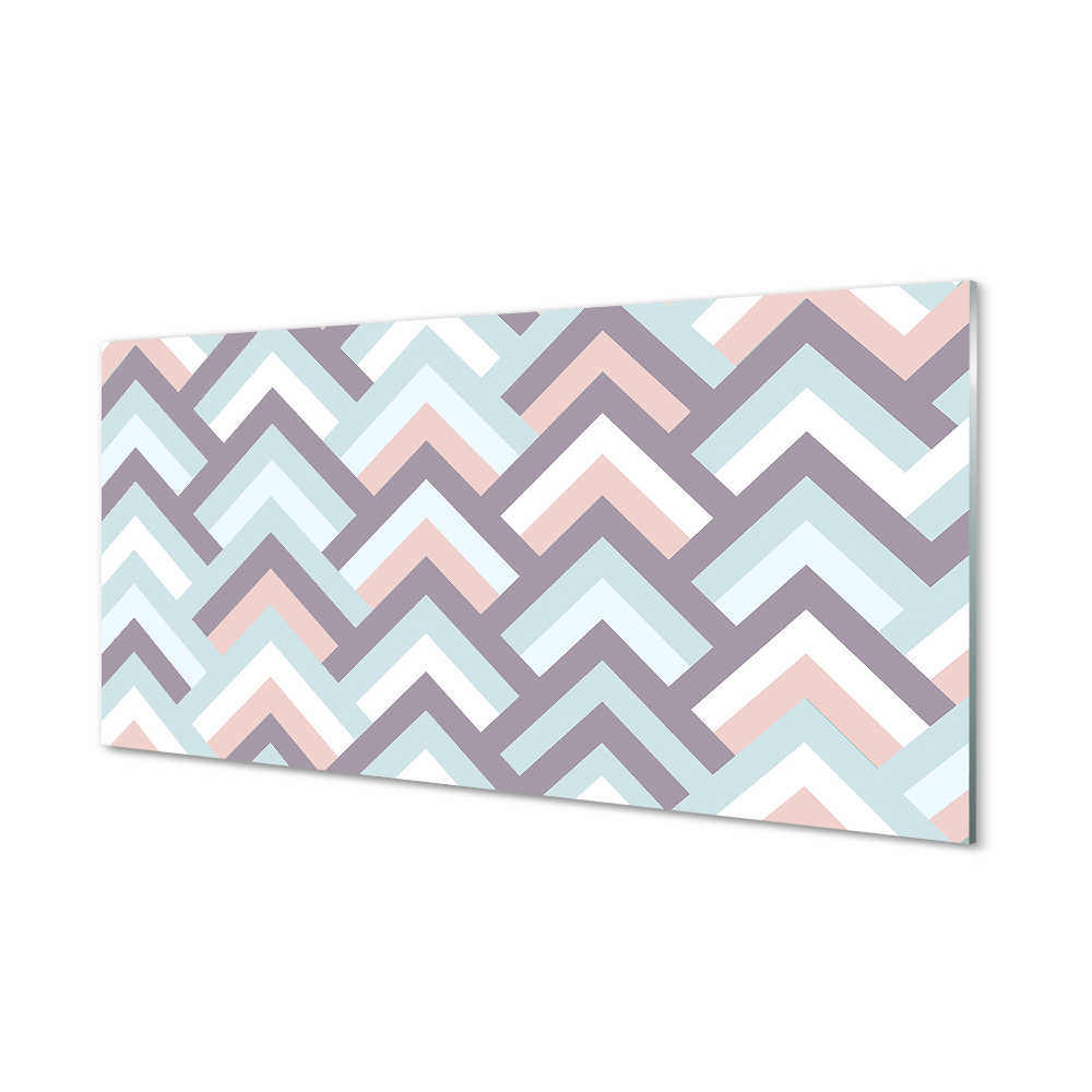 Tableau photo sur verre Rayures chevrons