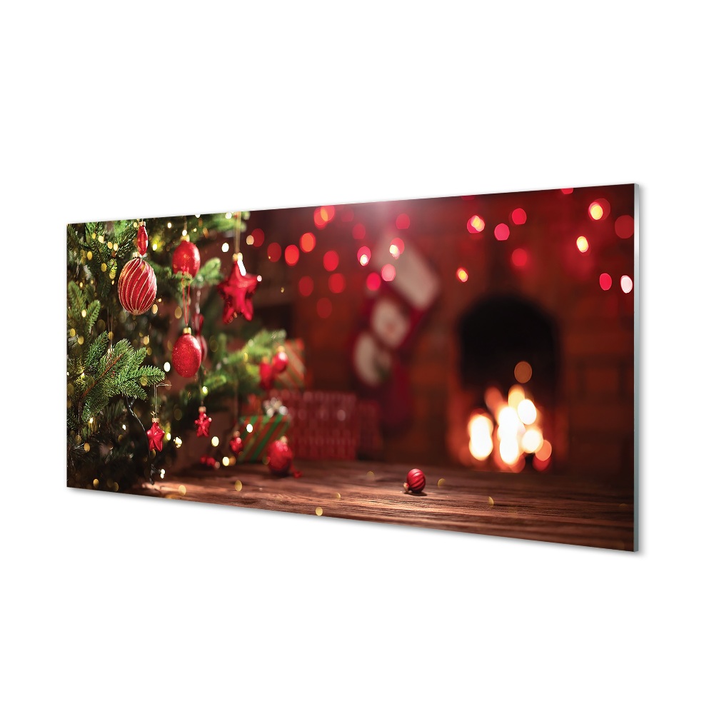 Tableau en verre Babioles cadeaux d'arbre de noël