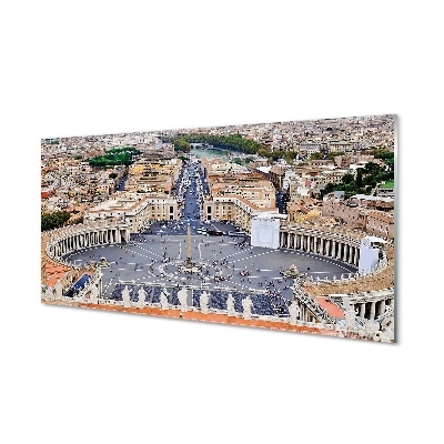 Tableau photo sur verre Rome vatican panorama carré