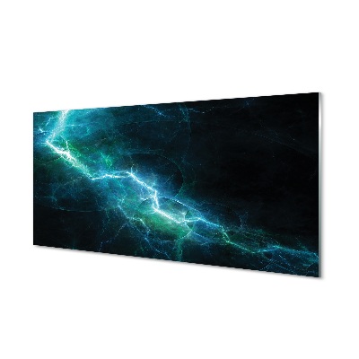 Tableau photo sur verre Fractales de foudre