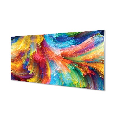 Tableau verre imprimé Rayures irrégulières de couleur fractales