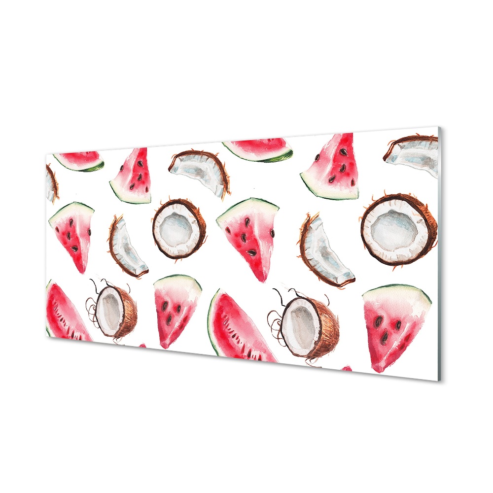 Tableau imprimé sur verre Melon d'eau de noix de coco