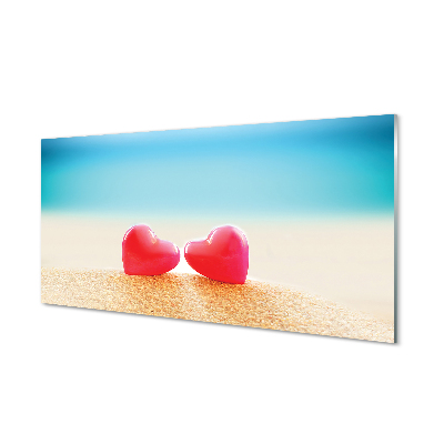 Tableau photo sur verre Coeur de la mer
