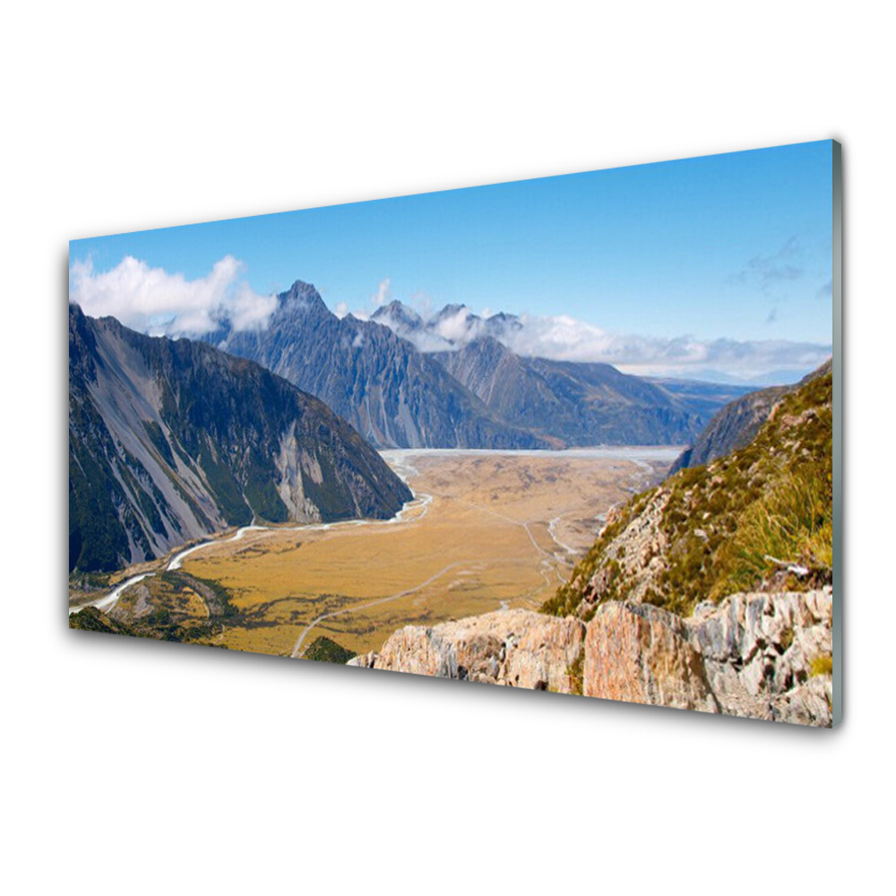 Tableau sur verre Montagnes Bassin Paysage