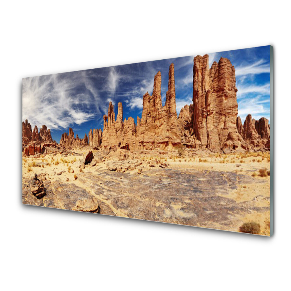 Tableau en verre Panorama des montagnes de sable