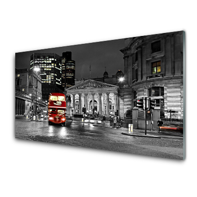Tableau verre imprimé Bus rouge de Londres