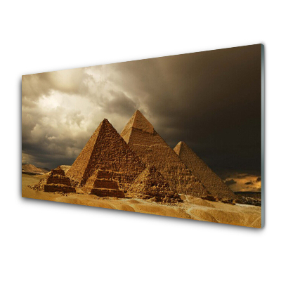 Tableau imprimé sur verre Pyramides de Gizeh