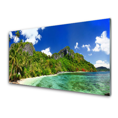 Tableau imprimé sur verre Plage tropicale