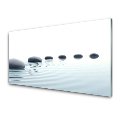 Tableau photo sur verre Pierres dans l'eau d'un spa