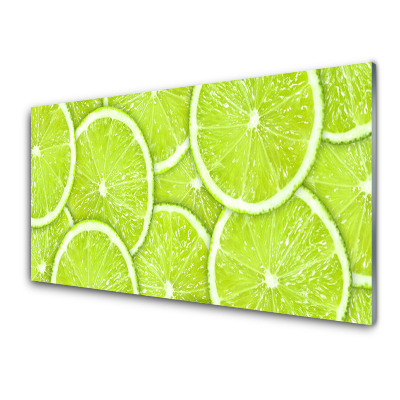 Tableau imprimé sur verre Tranches de citron vert Cuisine