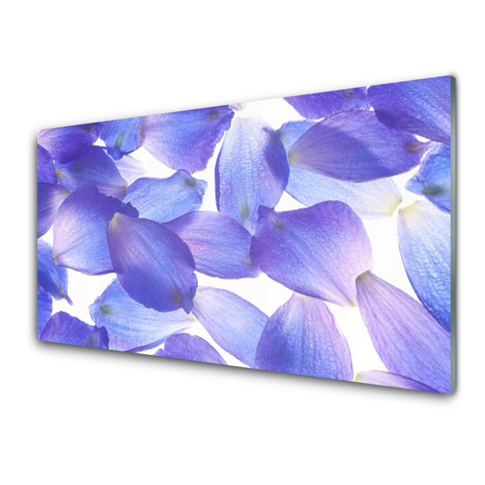 Tableau sur verre Pétales d'une fleur violette Nature