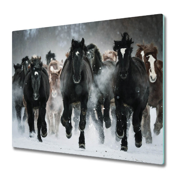 Planche à découper verre Chevaux au galop