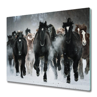 Planche à découper verre Chevaux au galop
