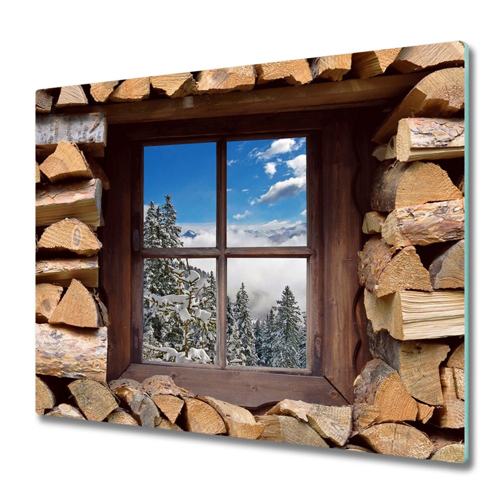 Planche à découper verre Vue d'hiver