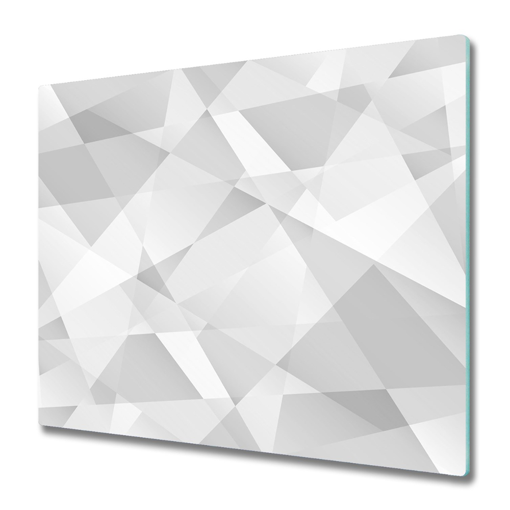 Protège plaque de cuisson Abstraction blanche
