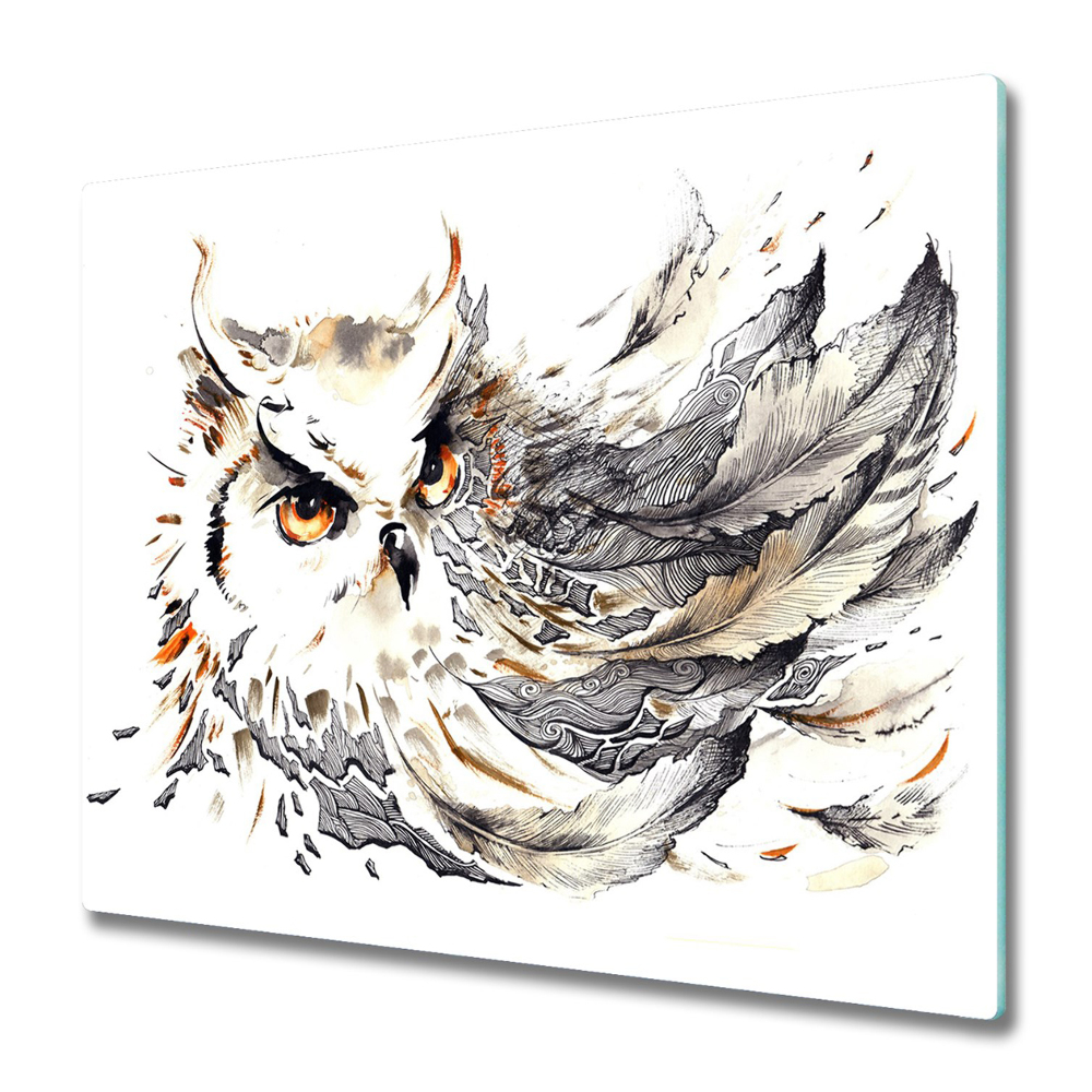 Protection plaque induction Hibou en dessin animé