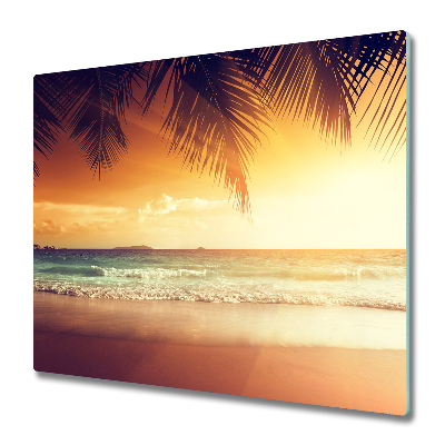 Couvre plaque de cuisson Lever de soleil sur la plage