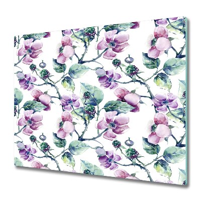 Protège plaque de cuisson Motif de fleurs de mûrier