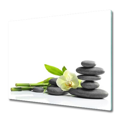 Couvre plaque de cuisson Orchidée et tour de pierres